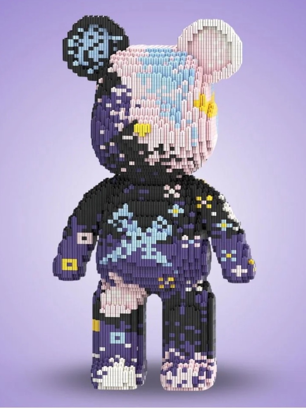 Teddy Blocks | Purple Graffiti Bear